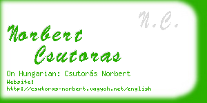 norbert csutoras business card